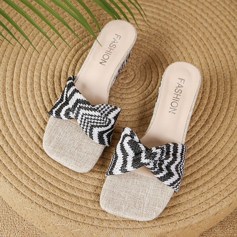 Damen Sling-Sandalen mit modischem Schleifendesign EB