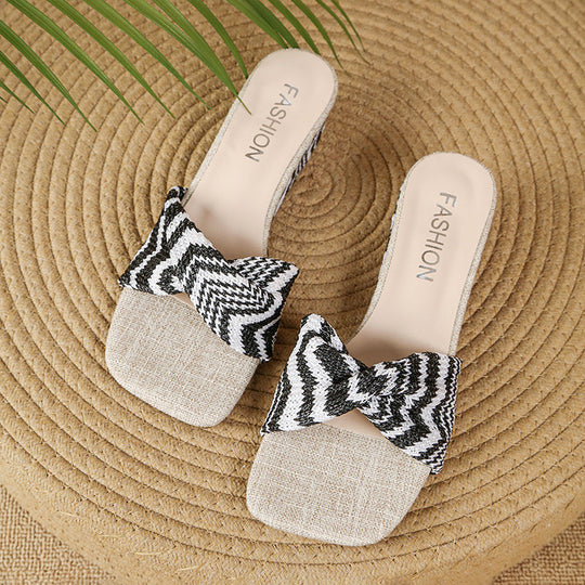 Damen Sling-Sandalen mit modischem Schleifendesign EB