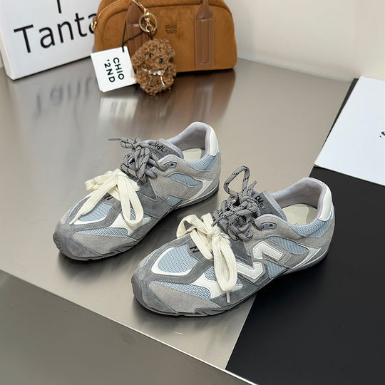 Damen sportliche Lauf-Sneaker mit atmungsaktivem Mesh-Obermaterial und kombiniertem Riemen EB