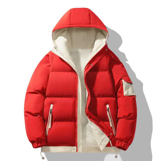 Herren urbaner Steppanorak mit Kapuze, kontrastiertem Futter und Multitaschen EB