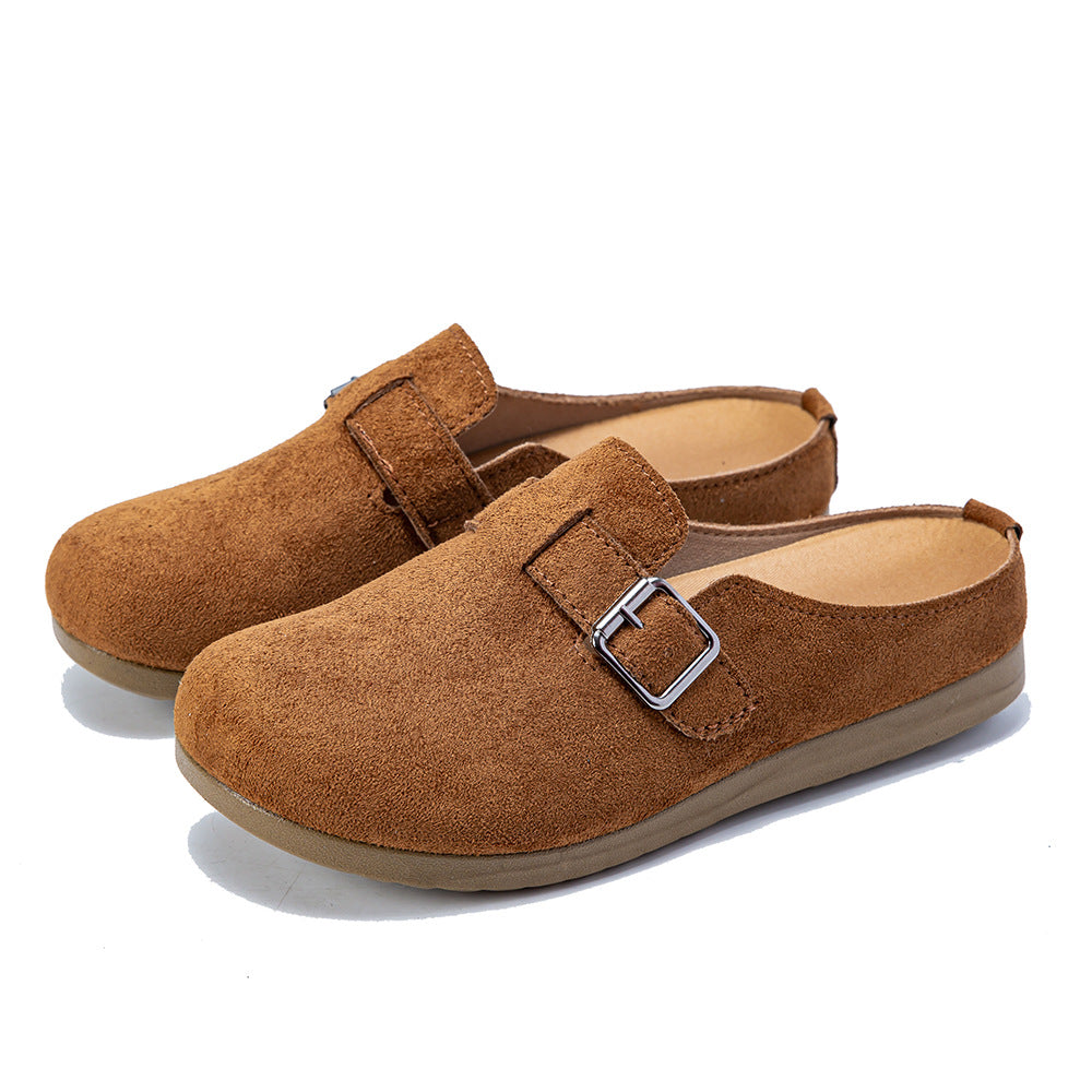 Damen Bequeme Hausschuhe mit verstellbarem Riemen und rutschfester Sohle EB