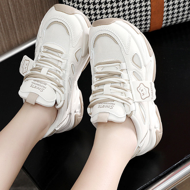 Damen sportliche Sneakers mit atmungsaktivem Obermaterial und dämpfender Sohle EB