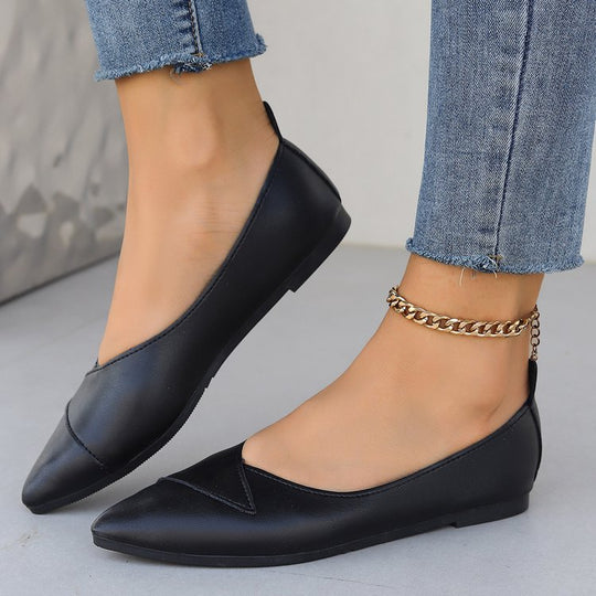 Damen Spitzen Ballerinas mit eleganter Nahtführung EB