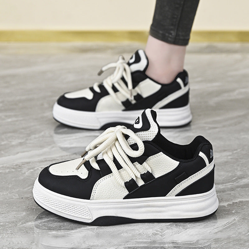 Damen Sportliche Sneakers mit dicker Laufsohle und atmungsaktivem Obermaterial EB