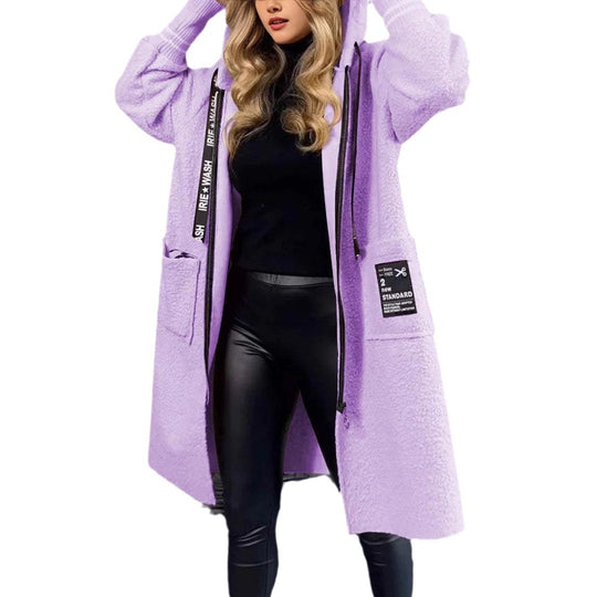 Damen Kuschelige Teddyjacke mit praktischen Taschen EB