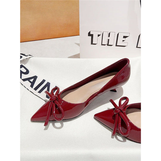Damen elegante Slingback Pumps mit verspielter Schleifenverzierung EB