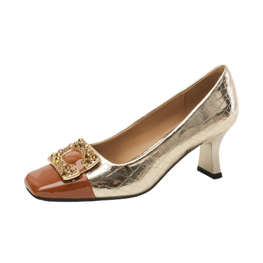 Damen elegante Pumps mit modischem Zierelement EB