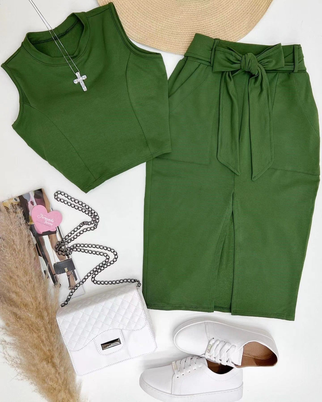 Damen elegantes und modisches Oberteil mit Wickelrock EB
