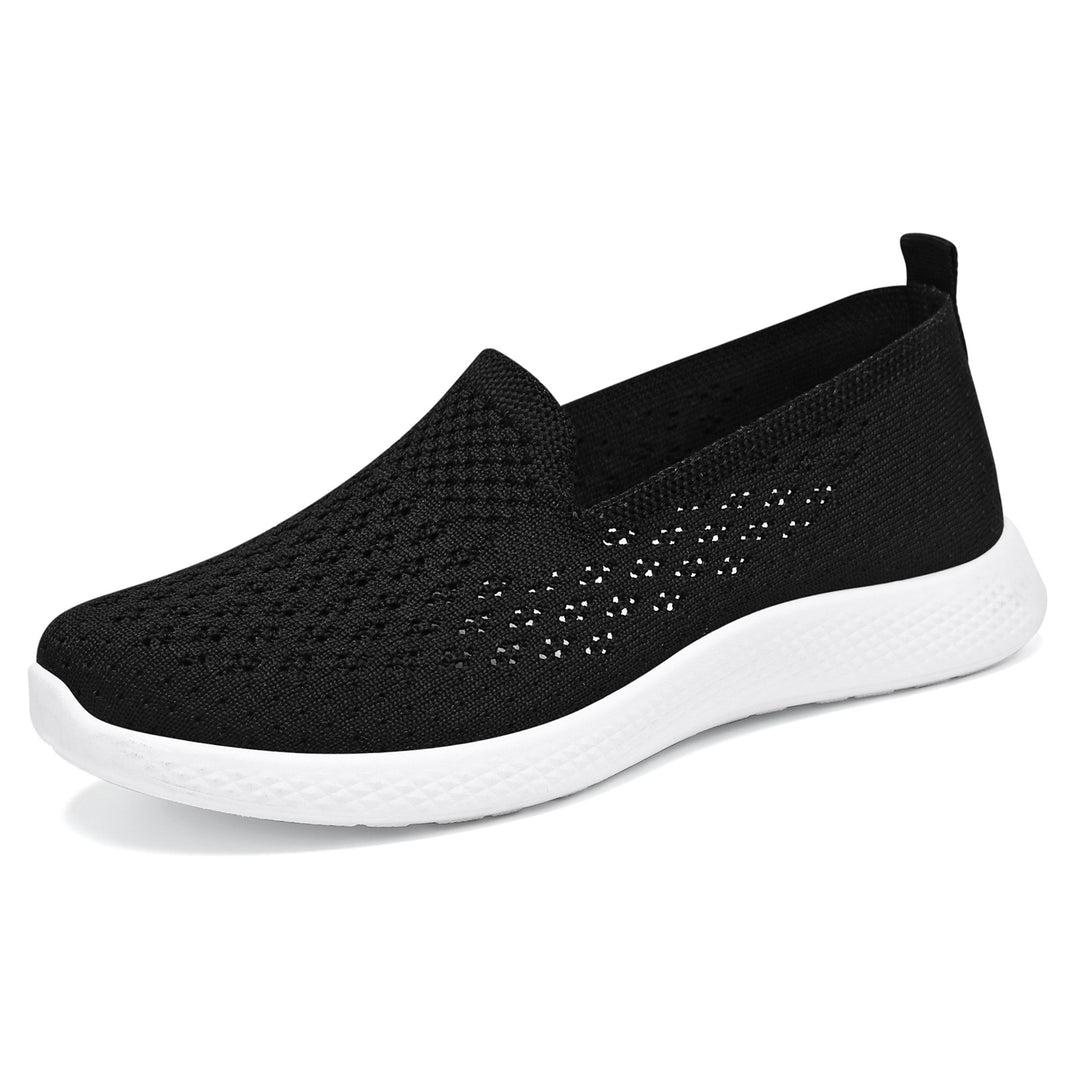 Damen Atmungsaktive Slip-On Sneakers mit elastischem Strickoberteil EB