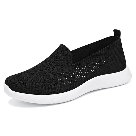 Damen Atmungsaktive Slip-On Freizeitschuhe mit flexiblem Obermaterial EB