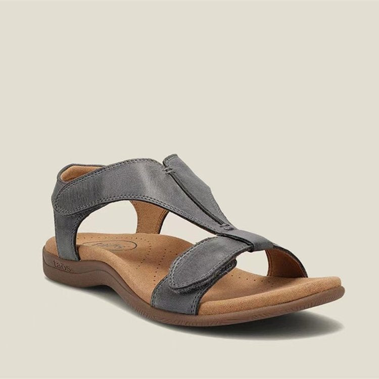 Damen Bequeme Sandalen mit anatomischem Fußbett und verstellbarem Riemendesign EB