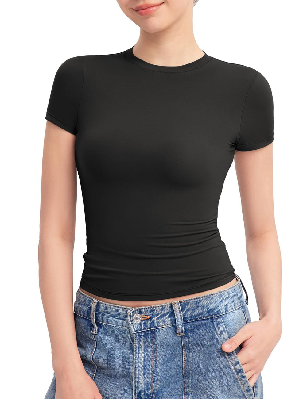 Damen Figurbetontes T-Shirt EB