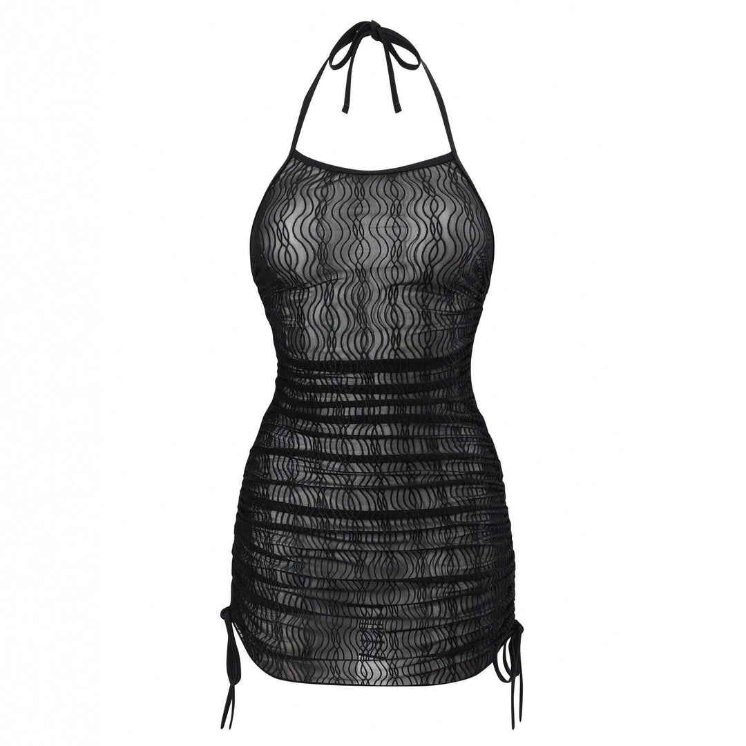 Damen Strandkleid mit eleganter Wellenstruktur EB