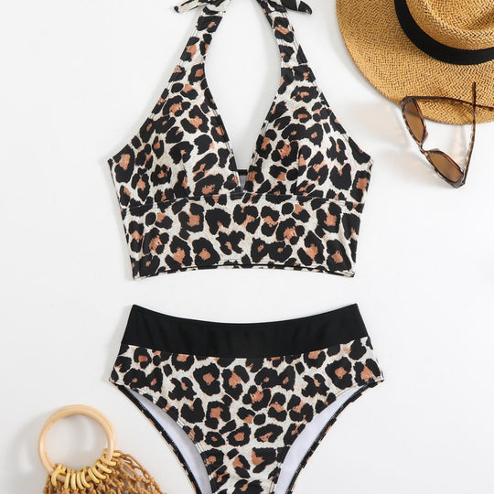 Damen Bikini-Set mit elegantem Leo-Muster und komfortablem Schnitt EB