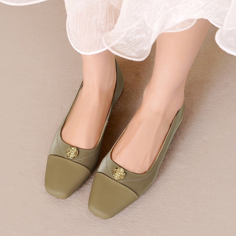 Damen Ballerinas mit elegante Spitze und modischer Verzierungsdetails EB