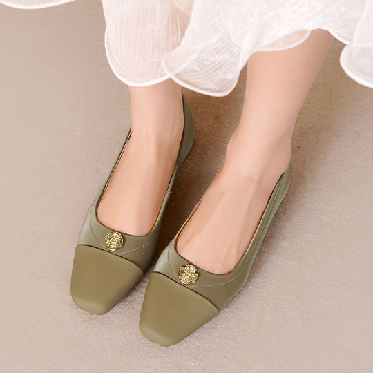 Damen Ballerinas mit elegante Spitze und modischer Verzierungsdetails EB