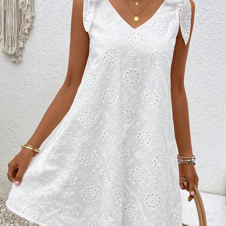 Damen Sommerkleid mit verspielten Schleifen von EB
