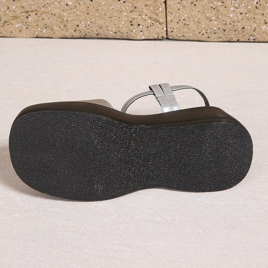 Damen modische Wedge-Sandalen mit verstellbaren Riemchen und rutschfester Sohle EB