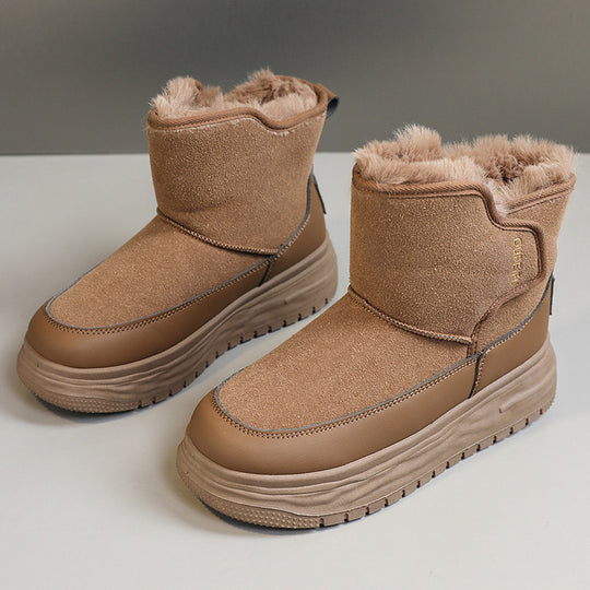 Damen warme Winterboots mit kuscheligem Innenfutter und robustem Profil EB