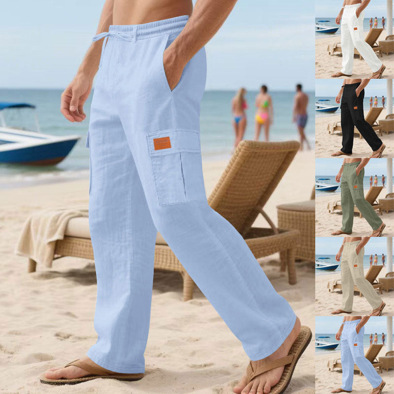 Herren Cargo-Hose mit elastischem Bund und seitlichen Taschen EB