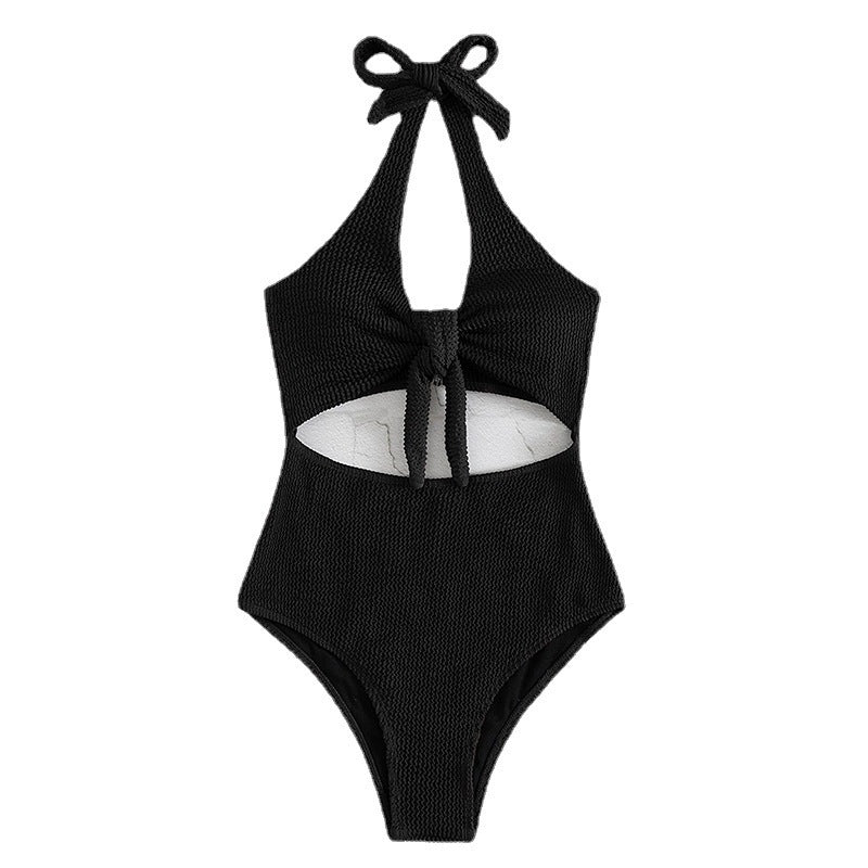 Damen Einteiler Badeanzug mit modernes Wickeldetail und figurbetontem Schnitt EB
