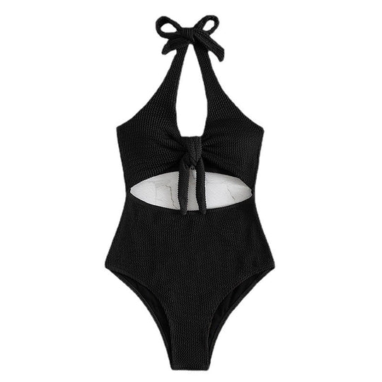 Damen Einteiler Badeanzug mit modernes Wickeldetail und figurbetontem Schnitt EB