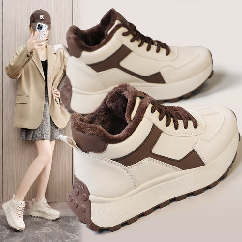 Damen High-Top Sneakers mit kuscheligem Innenfutter und robustem Profil EB