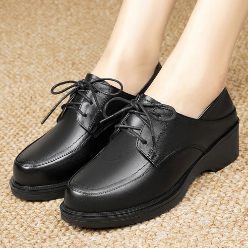 Damen elegante Schnürschuhe mit robustem Blockabsatz und modischem Design EB
