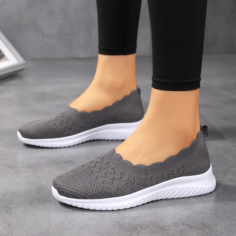 Damen Atmungsaktive Slip-On Sneakers mit komfortabler Sohle EB