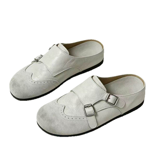 Damen elegante Clogs mit modischem Schnallen-Design EB