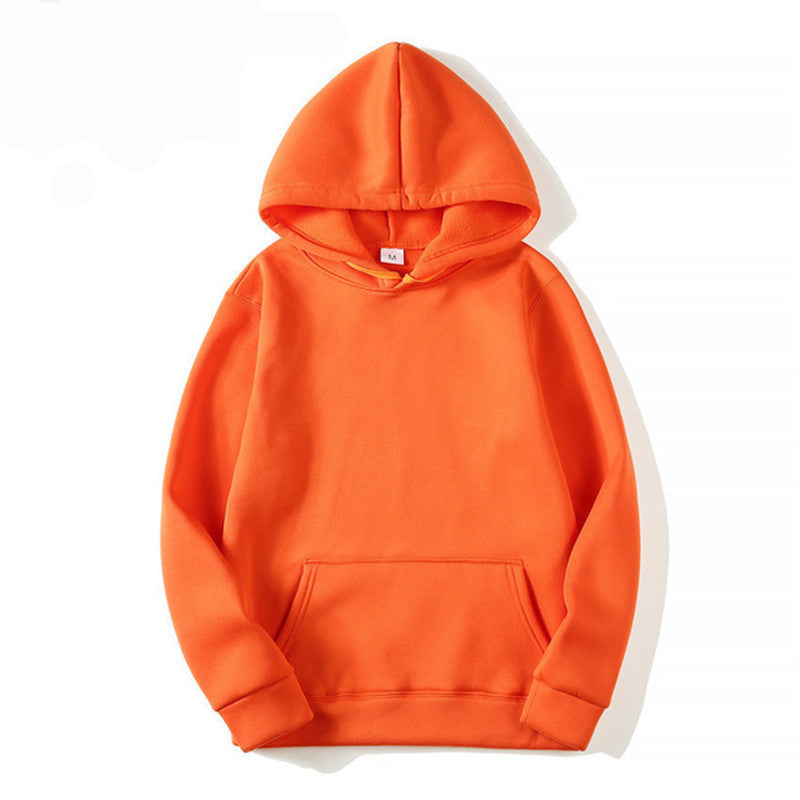 Unisex schlichter Kapuzenpullover mit Kängurutasche, gerippten Bündchen und relaxed Fit EB