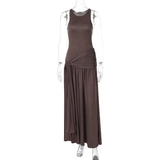 Damen Elegantes Maxikleid mit raffiniertem Wickel-Design und schmeichelnder Silhouette EB