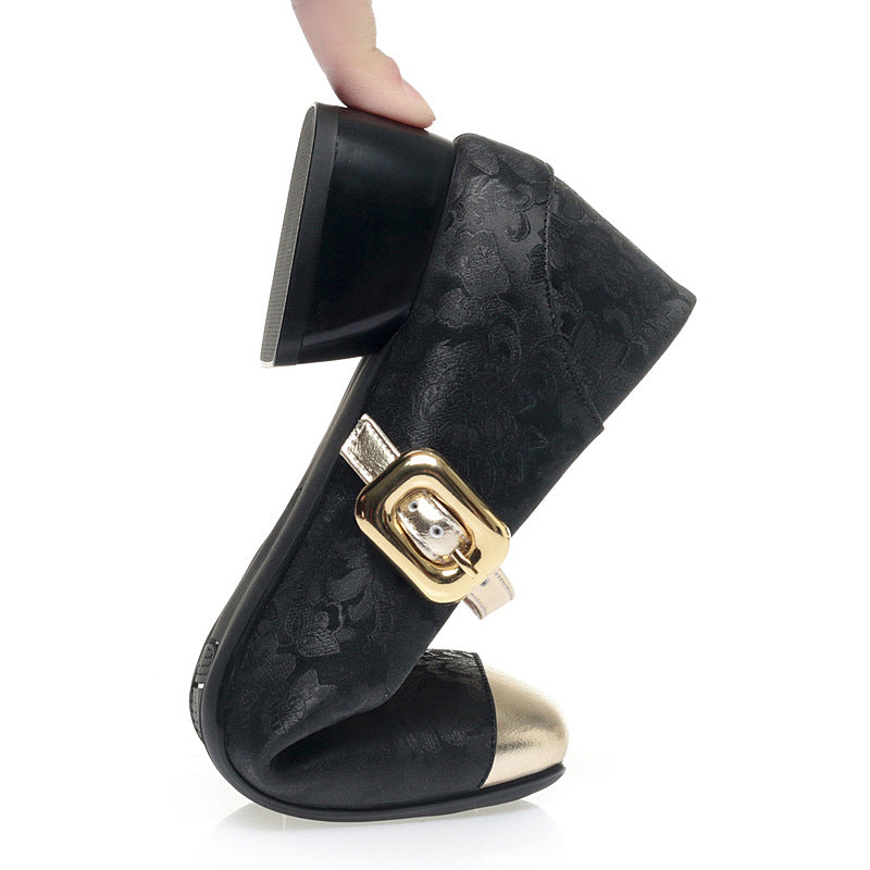 Damen Mary Jane Pumps mit verstellbarem Riemen und komfortablem Blockabsatz EB