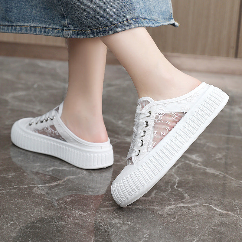 Damen Sneaker mit atmungsaktiver Obermaterialstruktur und elastischem Futter EB