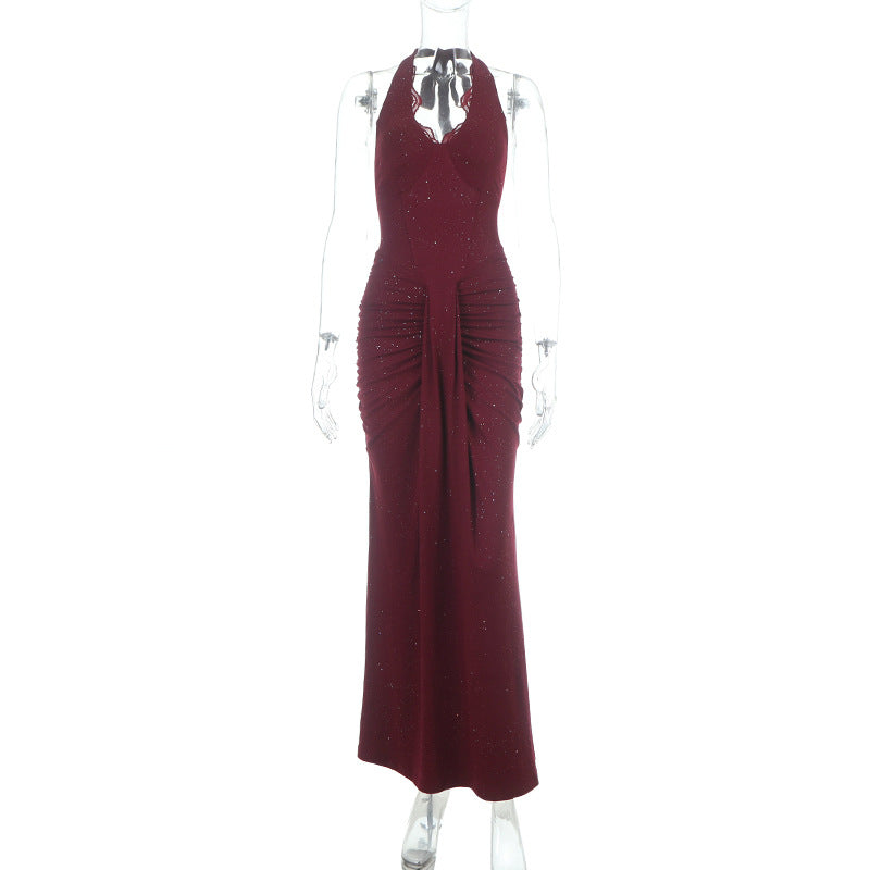 Damen figurbetontes Abendkleid mit raffinierten Rüschendetails EB