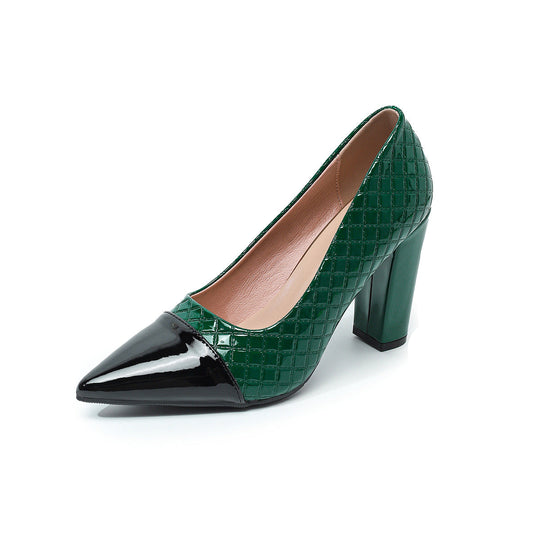 Damen elegante High Heels mit stilvollen zweifarbigen Akzenten EB