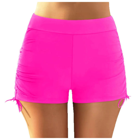 Damen sportliche Badeshorts mit verstellbarem Bund EB