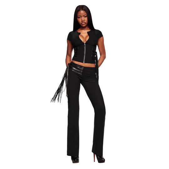 Damen Modische Flared Pants mit innovativem Design EB