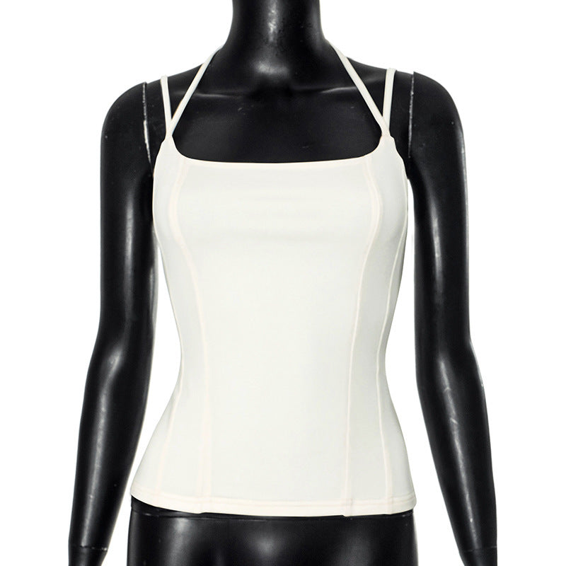 Damen Trägershirt mit elegantem Rückenausschnitt und figurbetontem Schnitt EB
