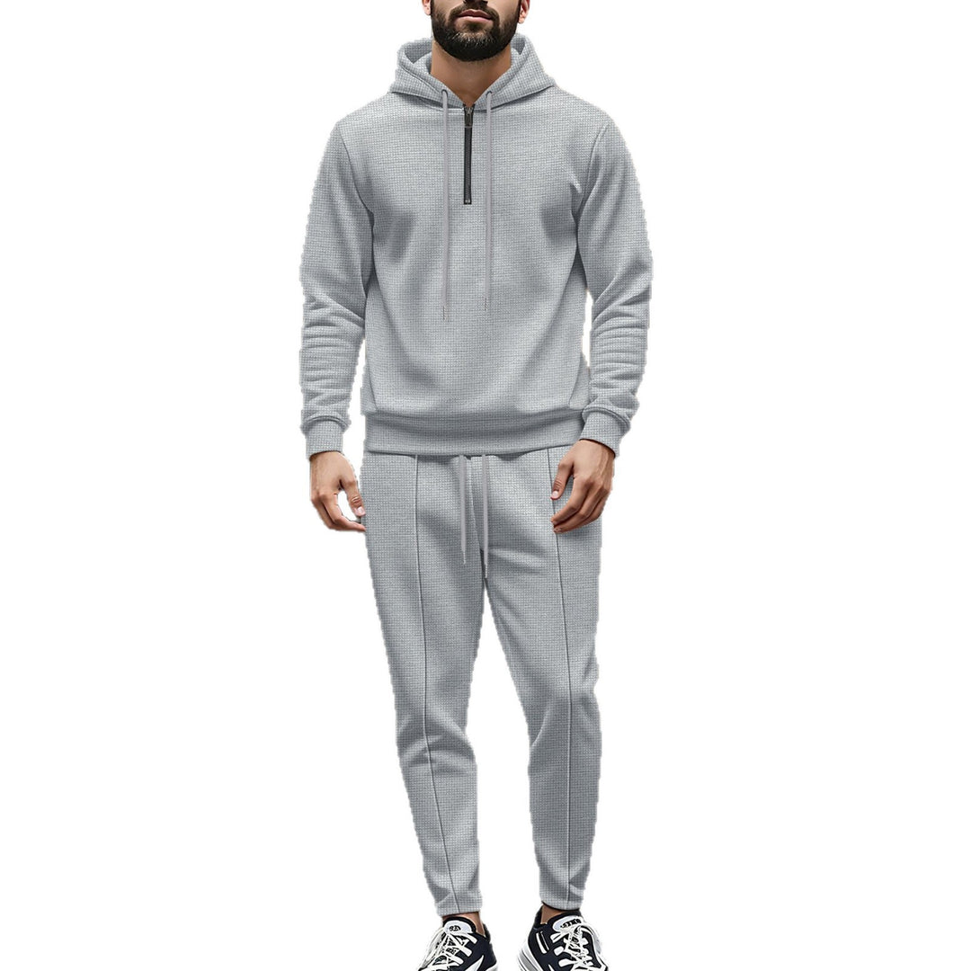 Herren Sportliches Jogginganzug mit strukturiertem Design EB