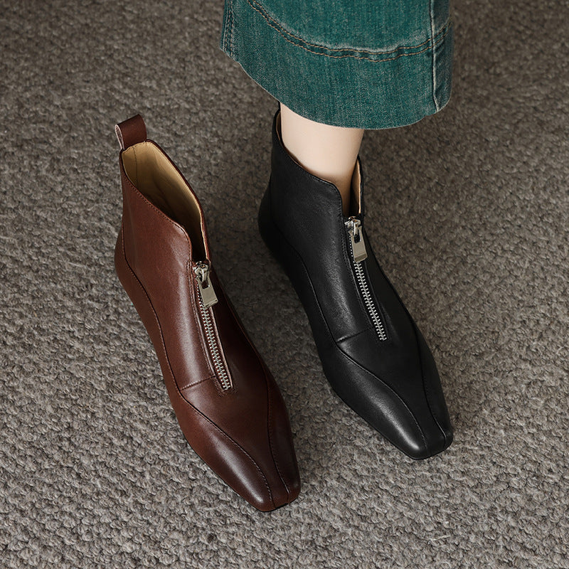 Damen Stiefeletten mit elegantem Reißverschluss und komfortablem Design EB