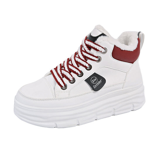 Damen High-Top Sneakers mit kuscheligem Innenfutter und stark profilierten Sohlen EB