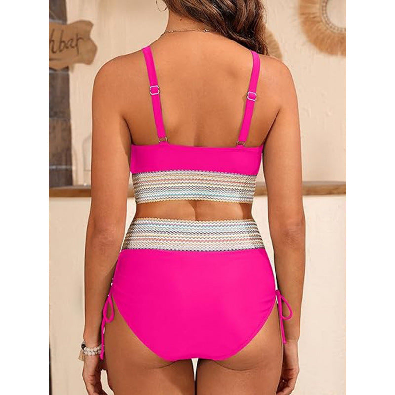 Damen Bikini-Set mit modischem Wickeldesign und verstellbaren Trägern EB