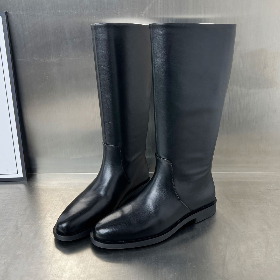 Damen elegante Stiefel aus hochwertigem Leder EB