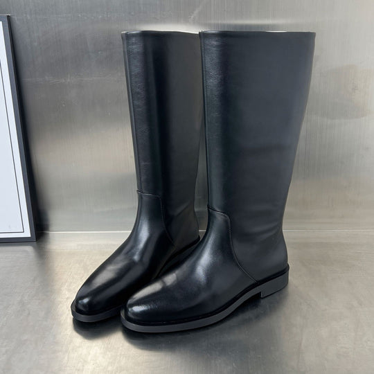 Damen elegante Stiefel aus hochwertigem Leder EB