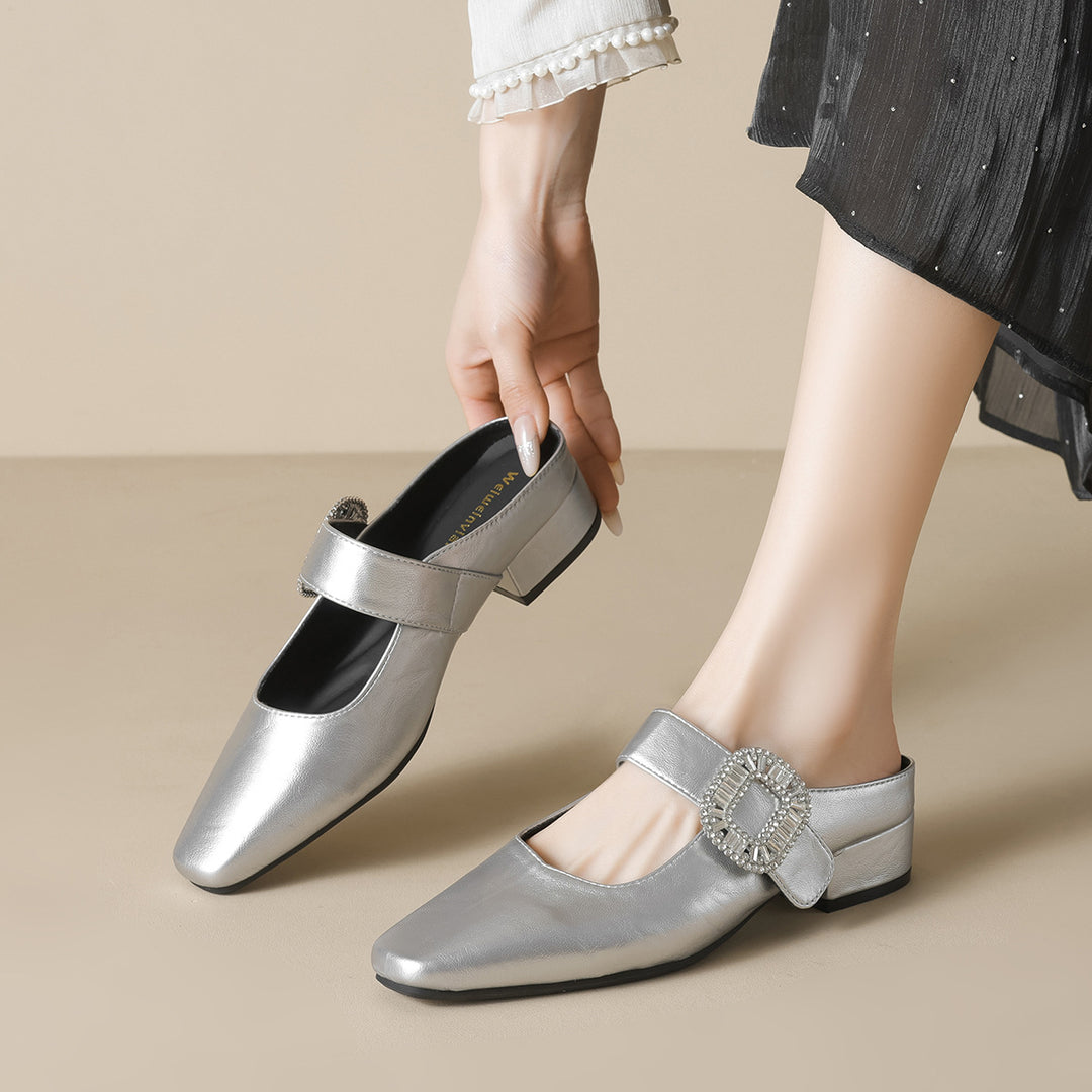 Damen elegante Slingback-Pumps mit modischem Schnallenakzent EB