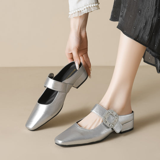 Damen elegante Slingback-Pumps mit modischem Schnallenakzent EB