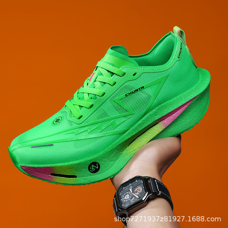 Unisex leichter Performance Laufschuh mit gedämpfter Plateausohle und atmungsaktivem Mesh EB