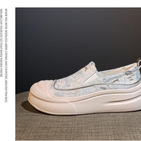Damen Slip-On Sneakers mit elastischem Obermaterial und dämpfender Sohle EB