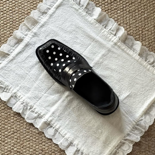 Damen Mokassins mit modernem Polka-Dots-Design und komfortabler Sohle EB